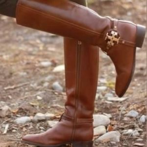 Aaden Tory Burch leather boot in Almond